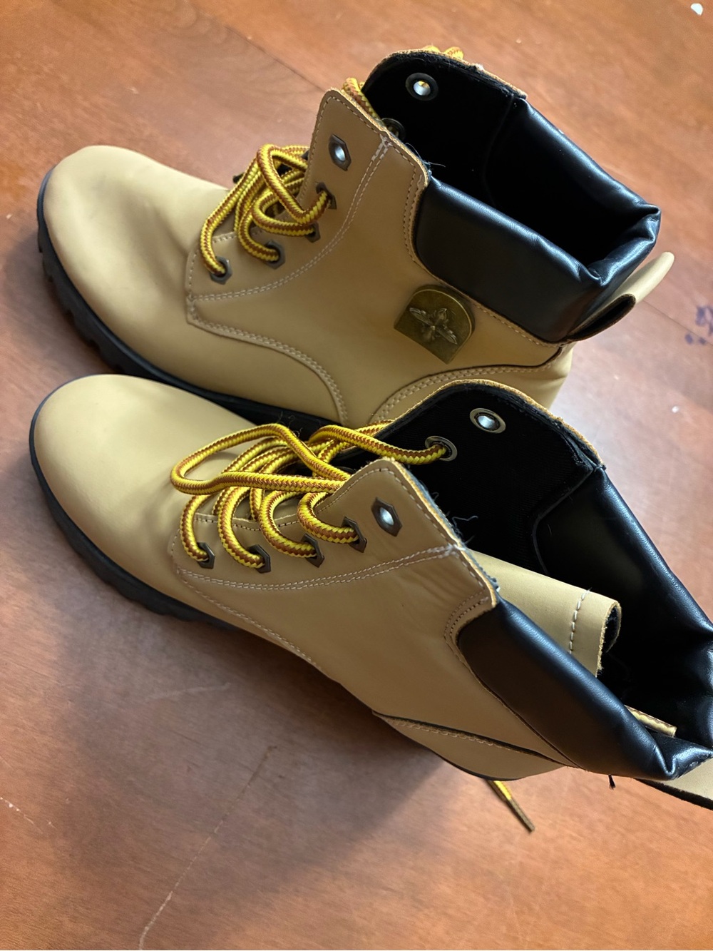 SHEIN Tan and Black Women's Heeled Boots